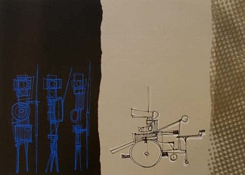 Ted Dutch (1928-2008), Blue Figures, 1970
