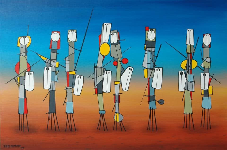 Ted Dutch (1928-2008), Eight Warriors, 2007