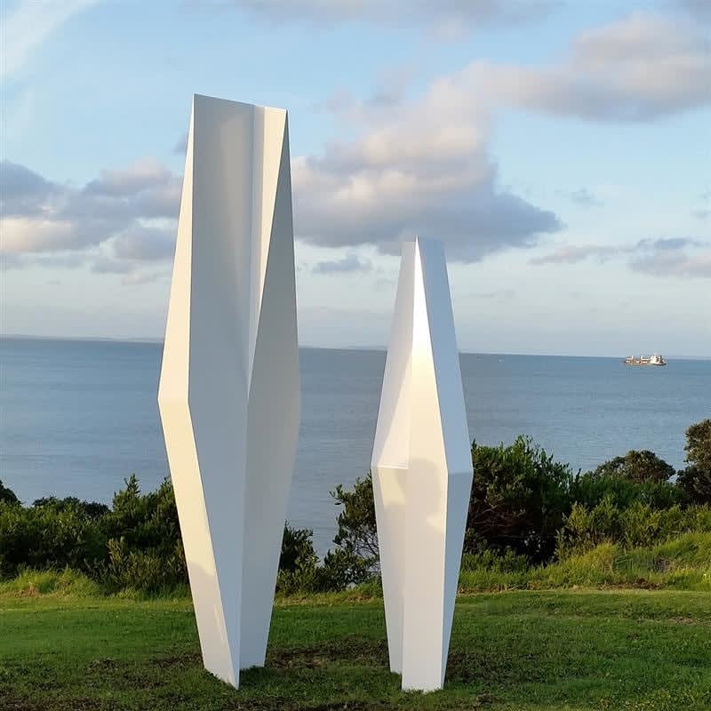 John Mulholland, Two Artefacts of Inequal Height, 2014