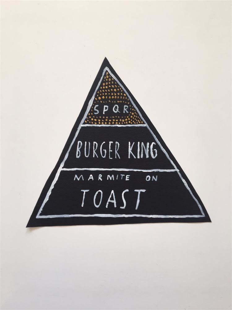 Matt Liggins, SPQR Burger King Marmite on toast, 2018