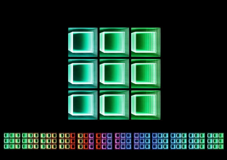 Gina Jones, Untitled (3 x 3 square hologram large), 2011