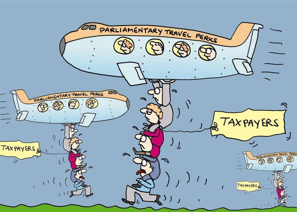 Peter Bromhead, Overblown Travel Perks for Politicians, 2009