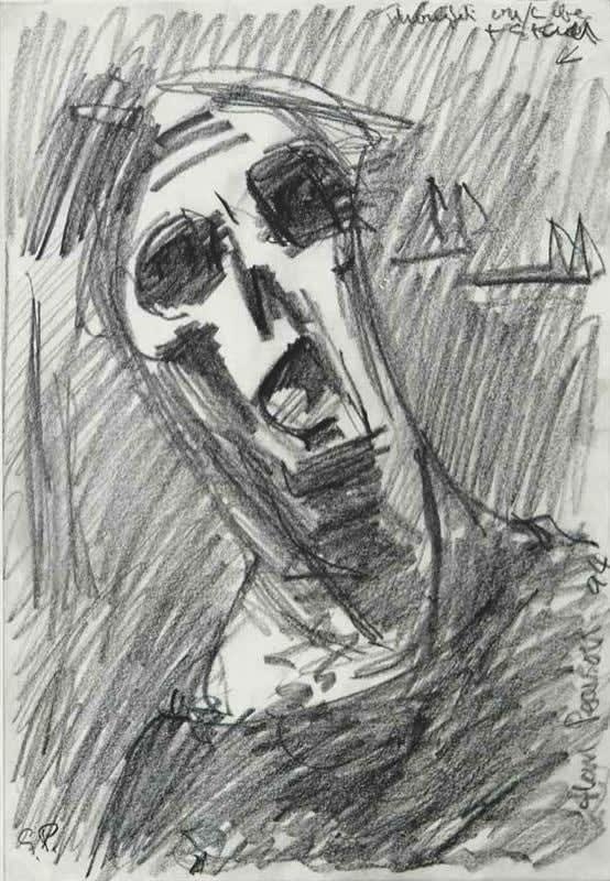 Alan Pearson, Self Portrait - Thoughts on Life and Death, 1994