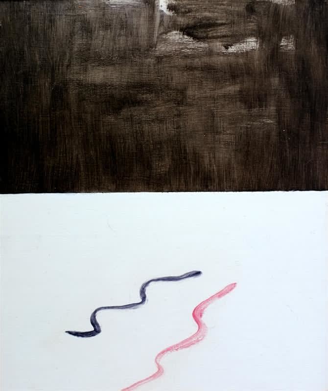 Alan Ibell, Landscape with Two Snakes (or One Snake and One Snake Shadow), 2015