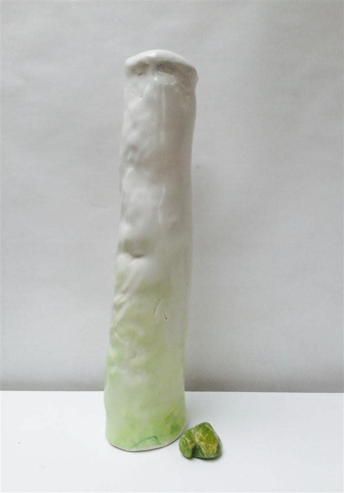 Jacquelyn Greenbank, Lime Sky Dancer with Huckleberry Serpentine, 2017