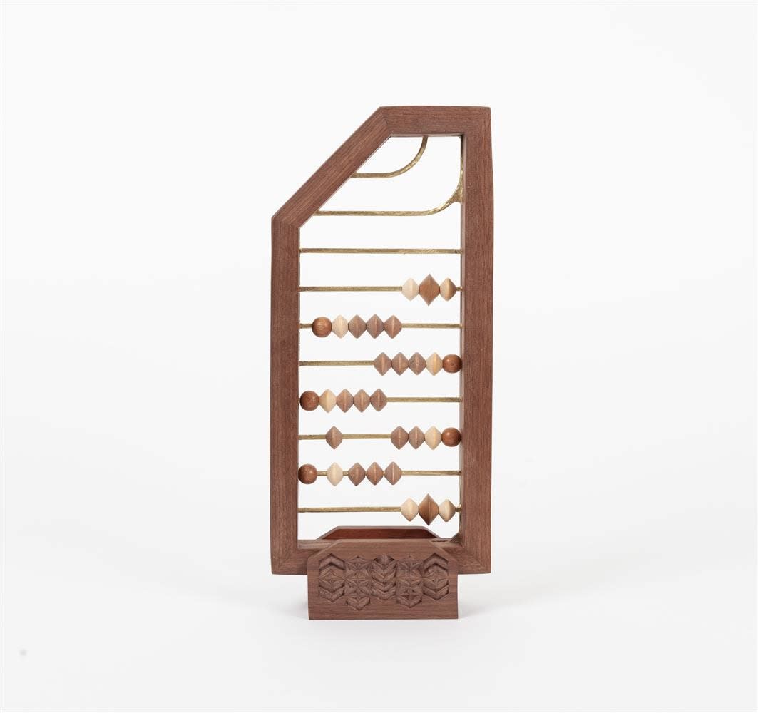 Wanda Gillespie, Counting Frame Mini (Walnut and Brass), 2023