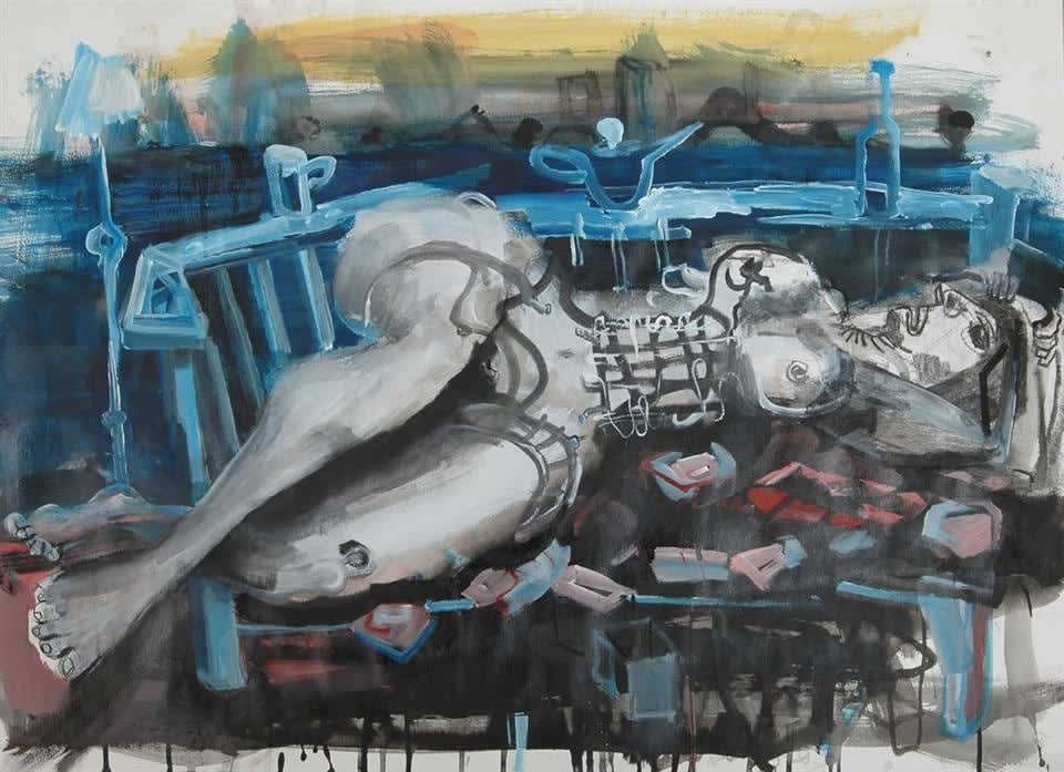 John Oxborough, Reclining with Teapot, 2007