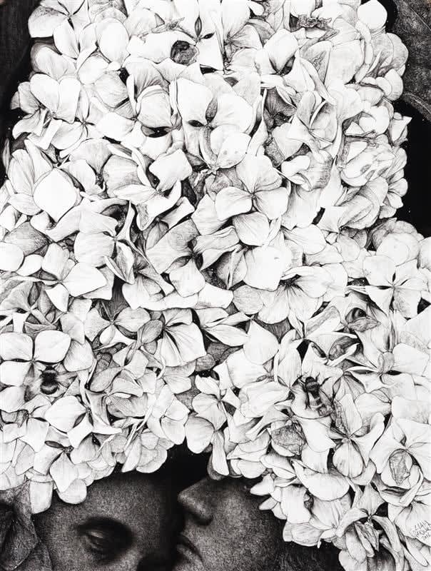 Liam Gerrard, Untitled (hydrangea and two faces), 2016