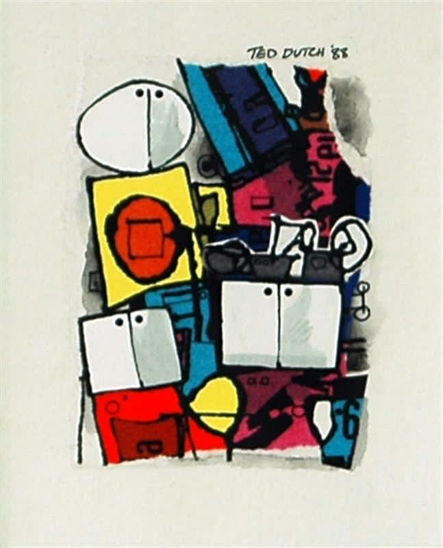 Ted Dutch (1928-2008), Performers I (collage), 1988