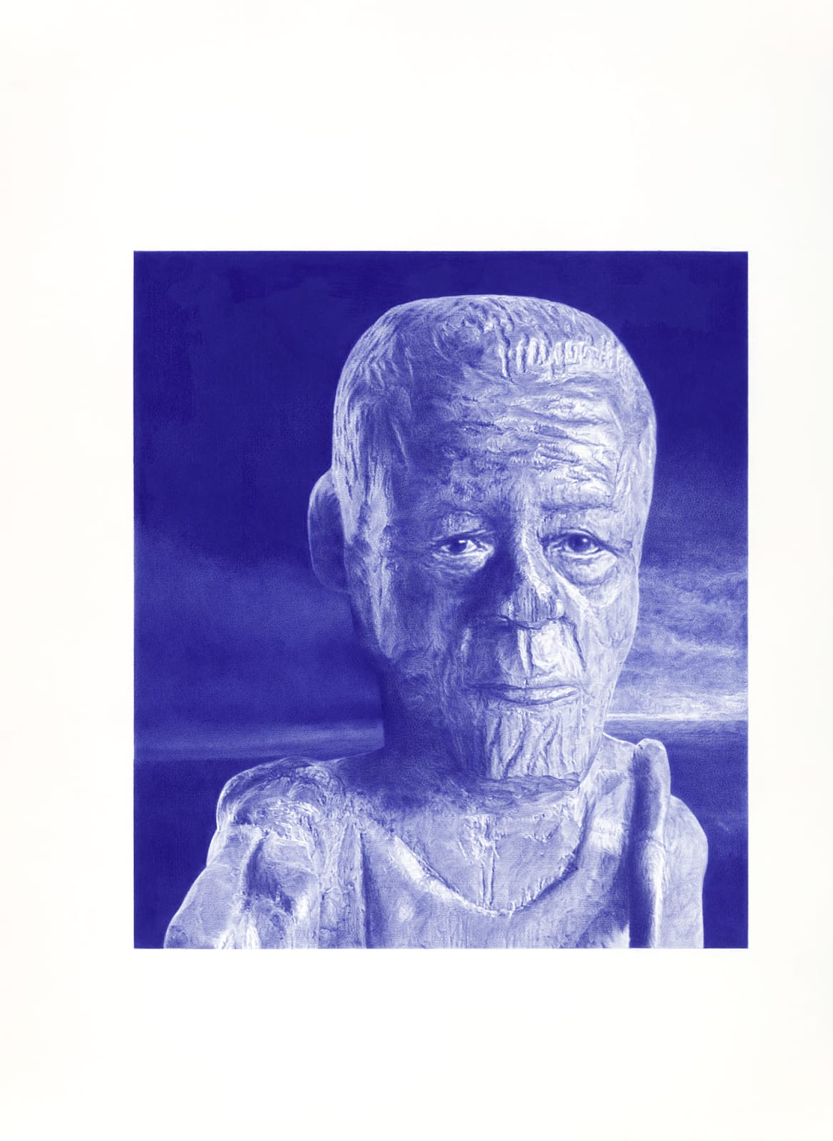 Stephen Ellis, Green Man Blue, 2024