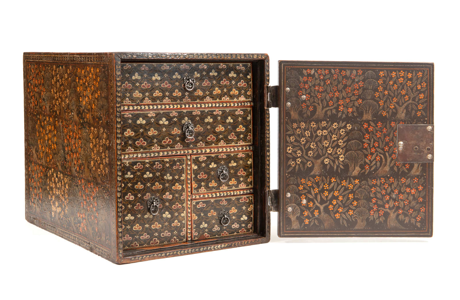 Ventó Indo-Português / An Indo-Portuguese Chaul Painted Ventó, India, Chaul, séc. XVII (inícios)