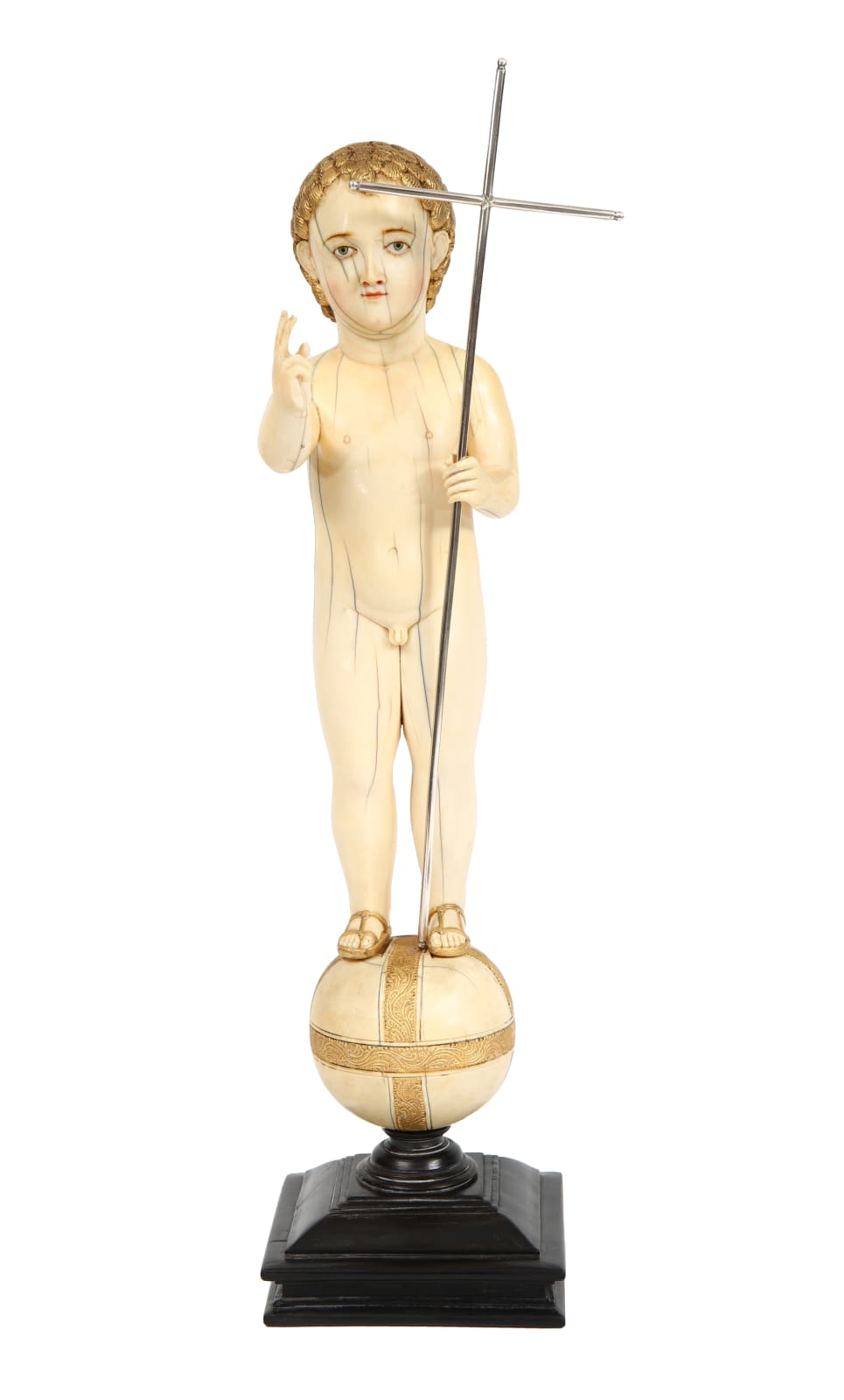 Menino Jesus Salvador do Mundo Cingalo-Português / A Sinhalese-Portuguese Baby Jesus Savior of the World /, Ceilão, Iíicio do séc. XVII / Ceylon begining of the17