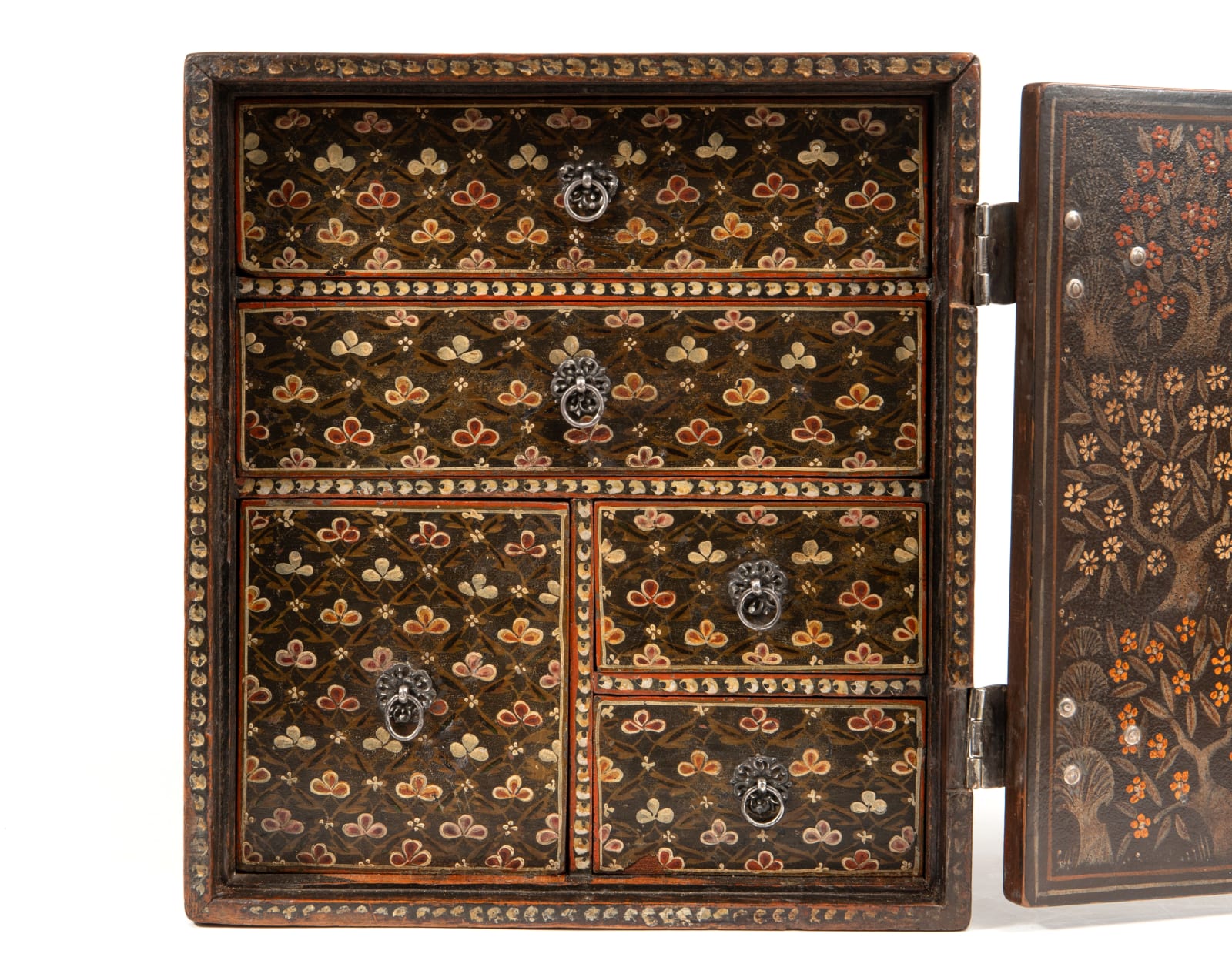 Ventó Indo-Português / An Indo-Portuguese Chaul Painted Ventó, India, Chaul, séc. XVII (inícios)