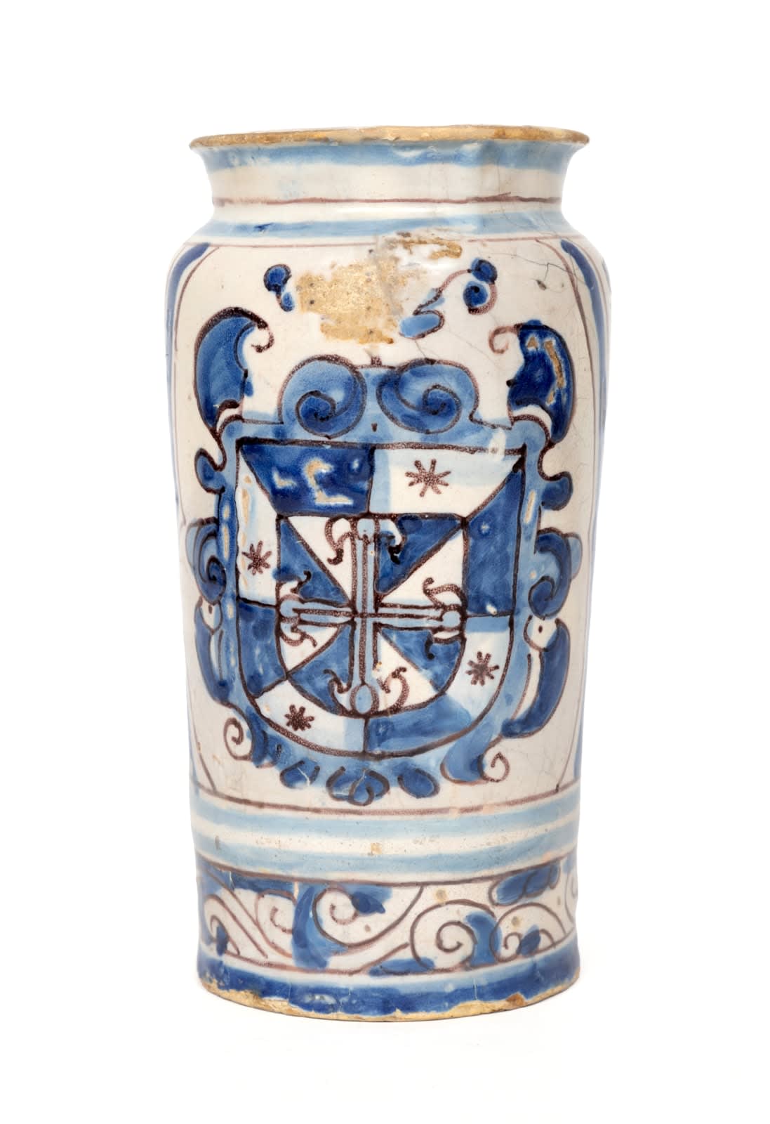 Canudo de Farmácia com as Insígnias Dominicanas "Pré-Aranhões", Lisboa, 1630-1650