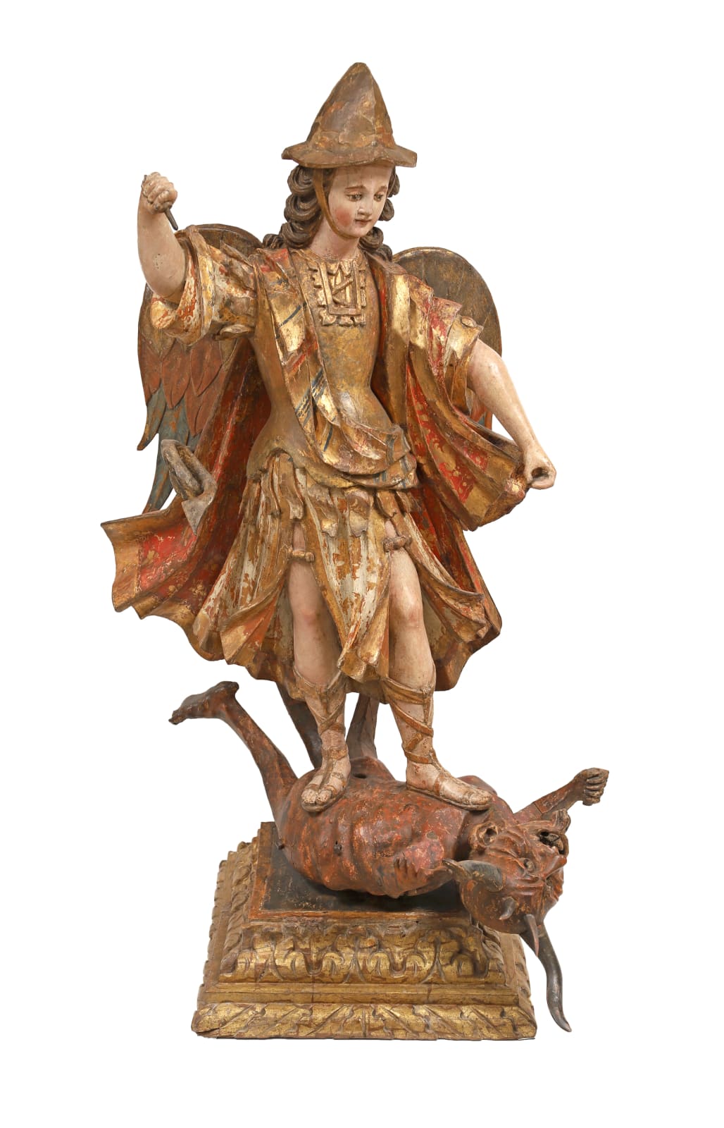 São Miguel matando o demónio / Saint Michael Slaying the Devil, Perú, séc. XVII.