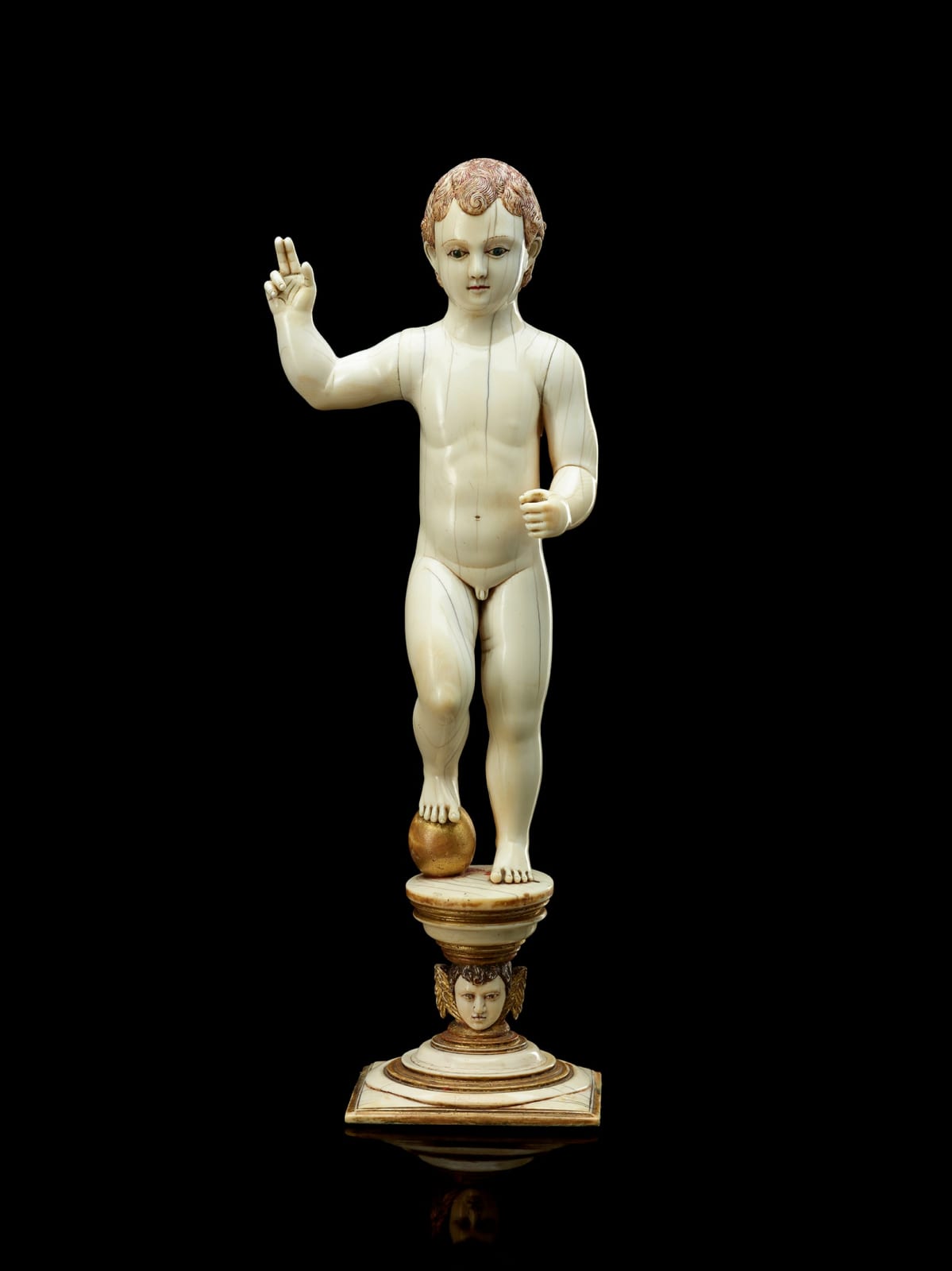 Menino Jesus Salvador do Mundo, Cingalo-português / A Shinhalese-Portuguese Baby Jesus Savior of the World, Ceilão, finais do séc. XVI/ Ceylon, end of the 16th c.