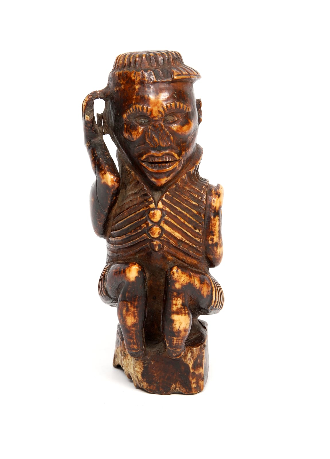 Terminal de Bastão (Mvwala) com Figura Vestindo Traje Português , Reino do Congo, séc. XVII