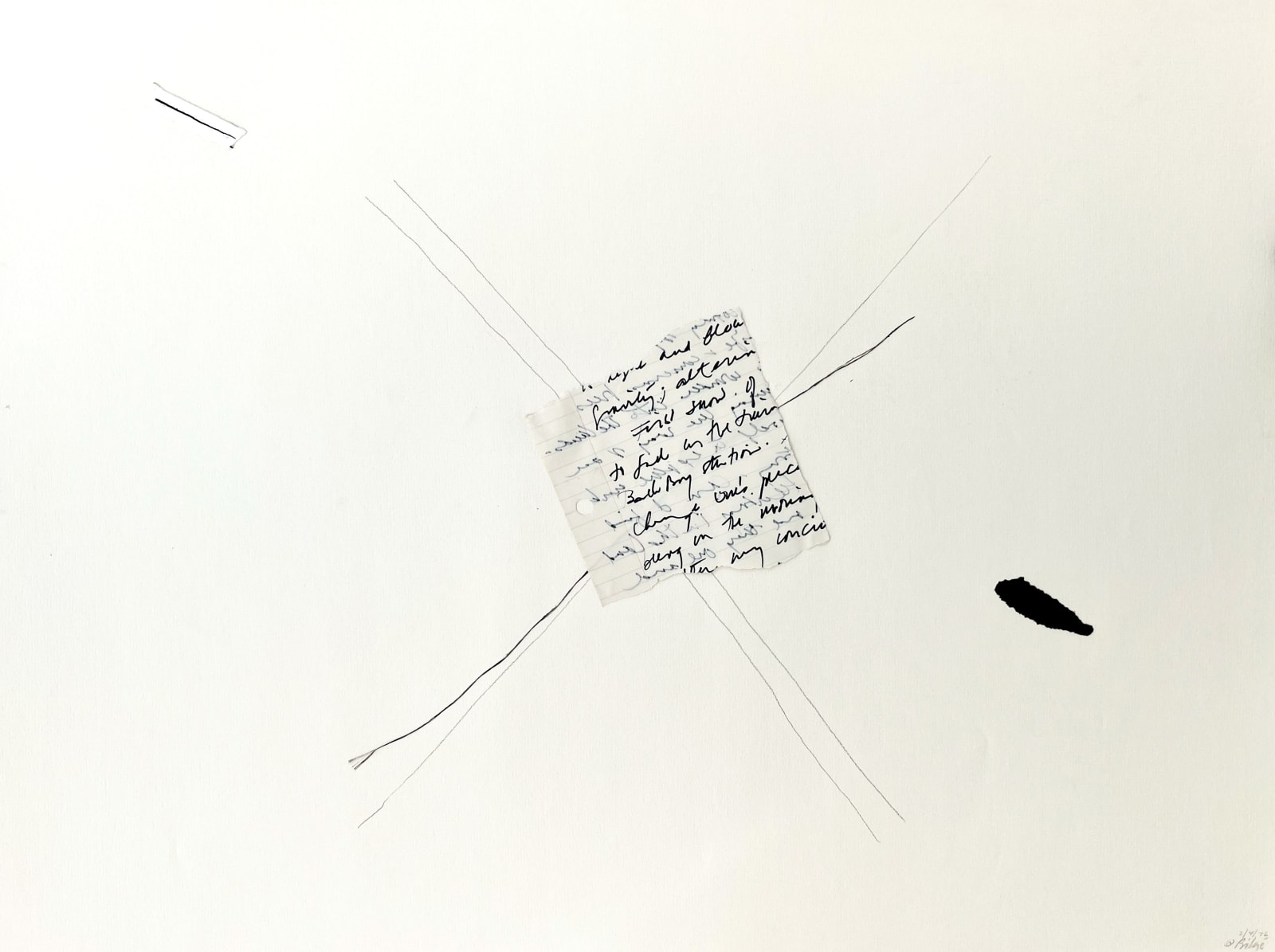 Bilgé (Turkey/US), Line + Time + Torn #6, 1976