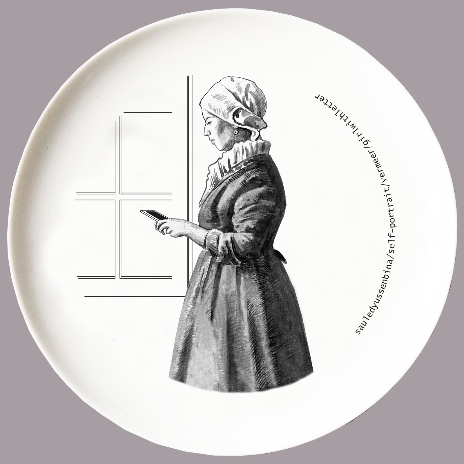 Saule Dyussenbina (Kazakhstan), Self Portrait with Vermeer , 2021