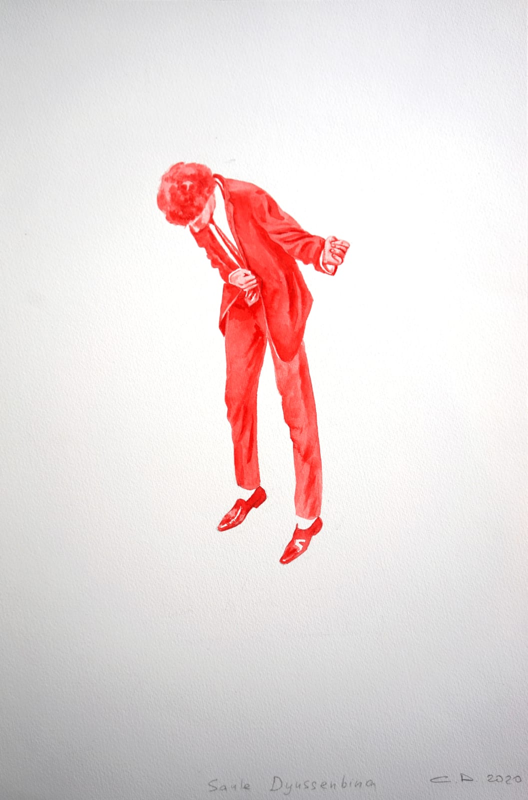 Saule Dyussenbina (Kazakhstan), Homage to Robert Longo: Men in the Cities (1980), 2020