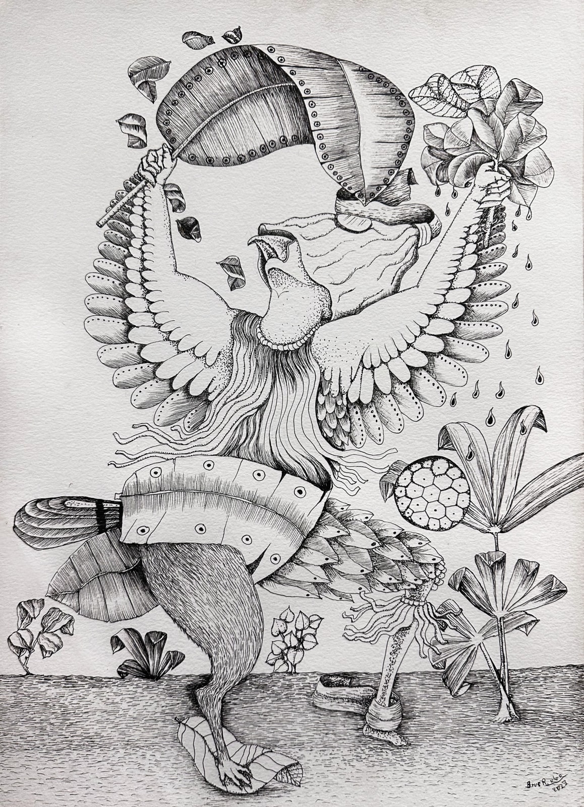 Brus Rubio (Murui-Bora Peoples/ Peruvian Amazon), Dance of Winged Being, 2023