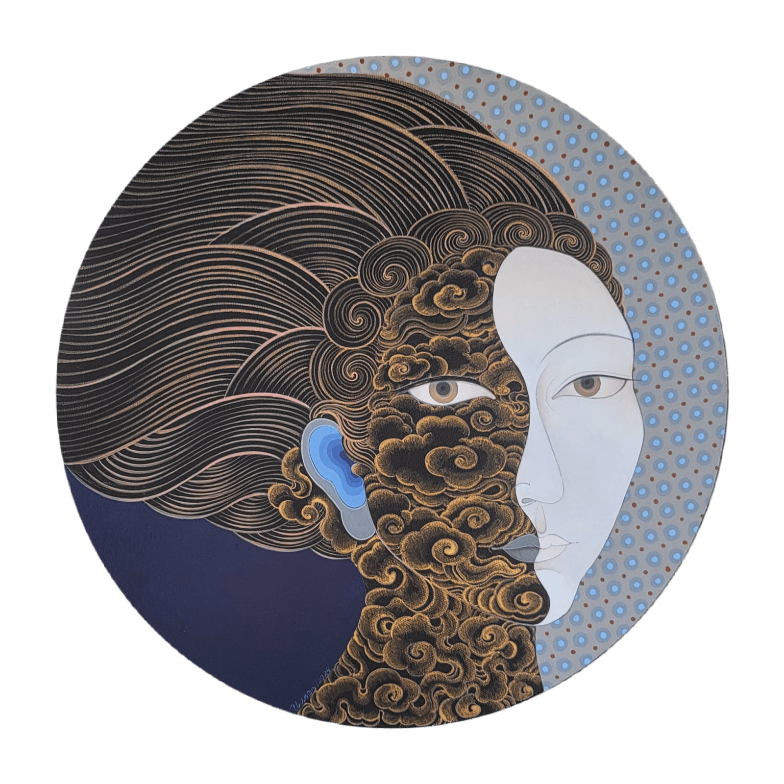 Uuriintuya Dagvasambuu (Mongolia), Winter Mood Series: Half Face + Half Clouds, 2024