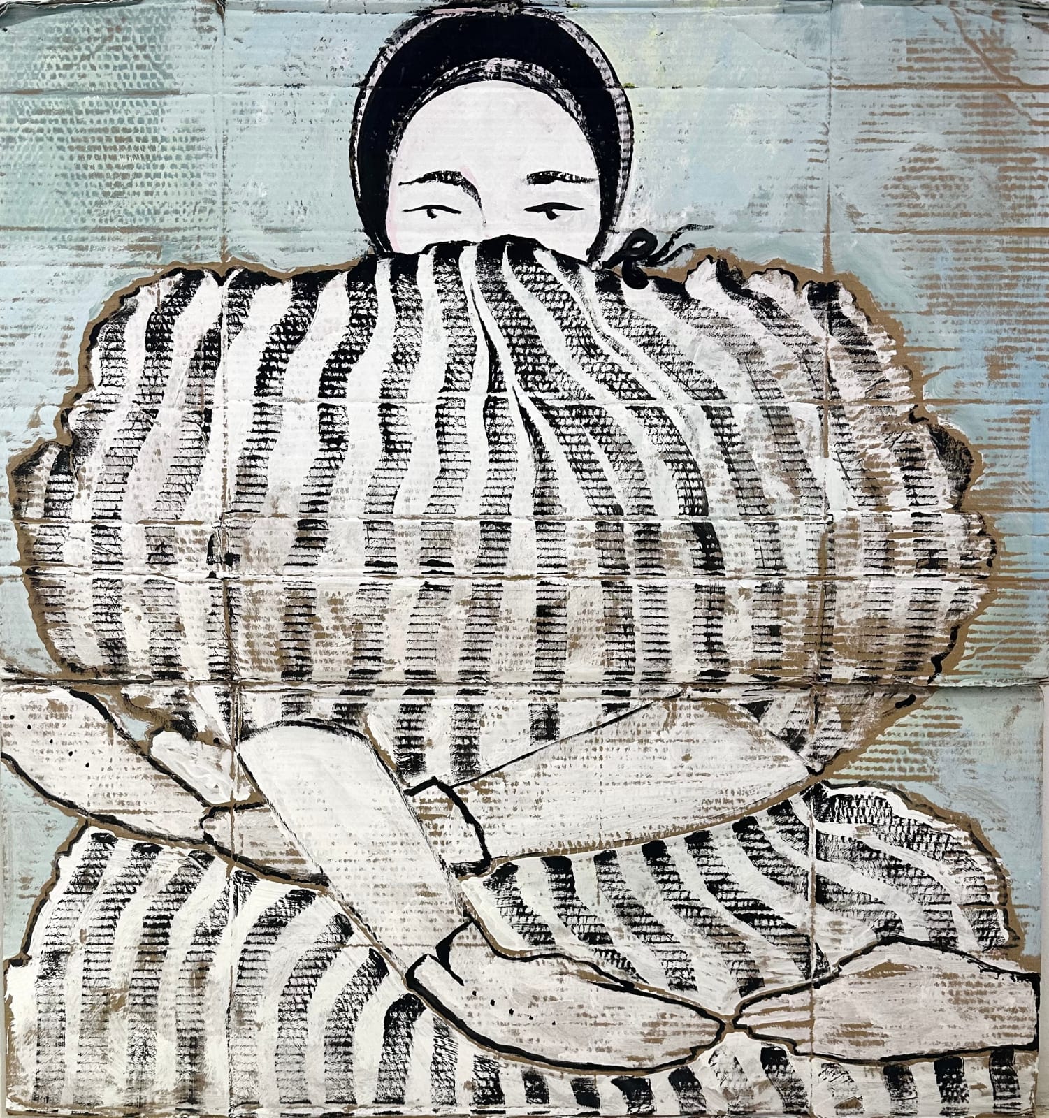 Sofia Cacciapaglia (Italy), Affresco su Cartone: Mystery, 2023