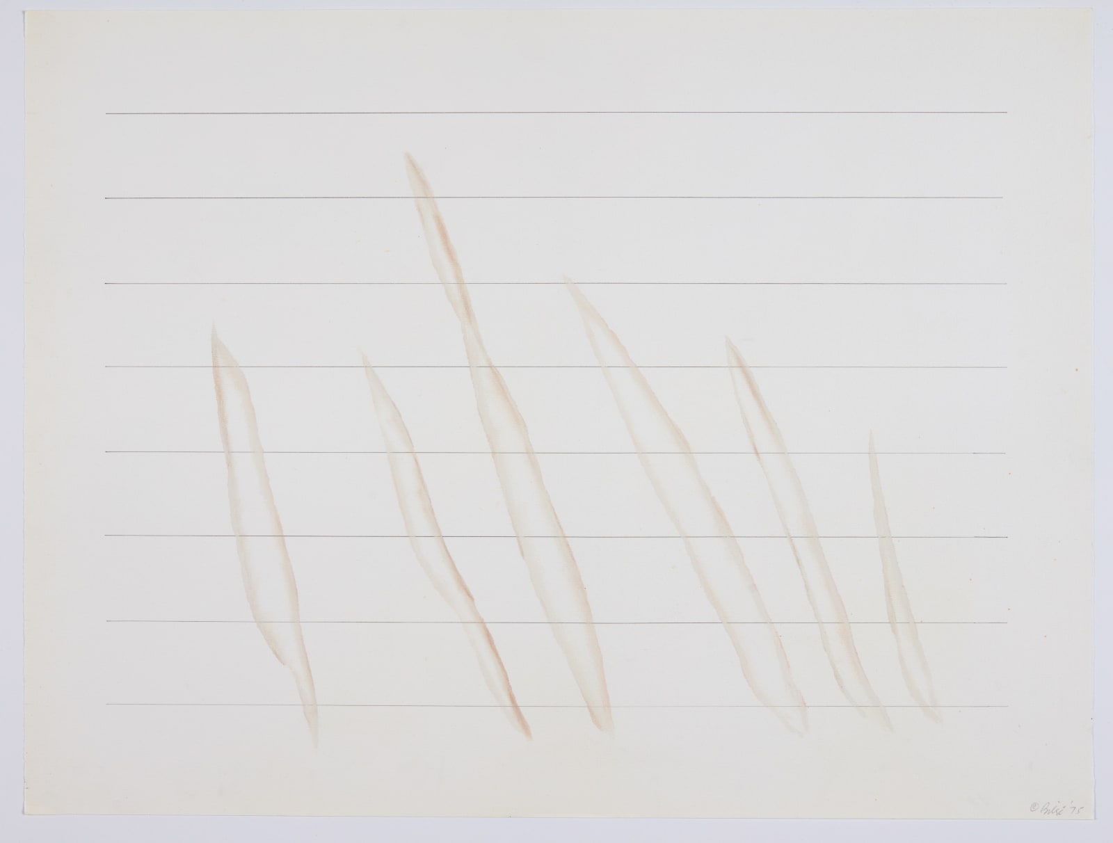Bilgé (Turkey/US), Horizontal Life Span Series (white shapes), 1974