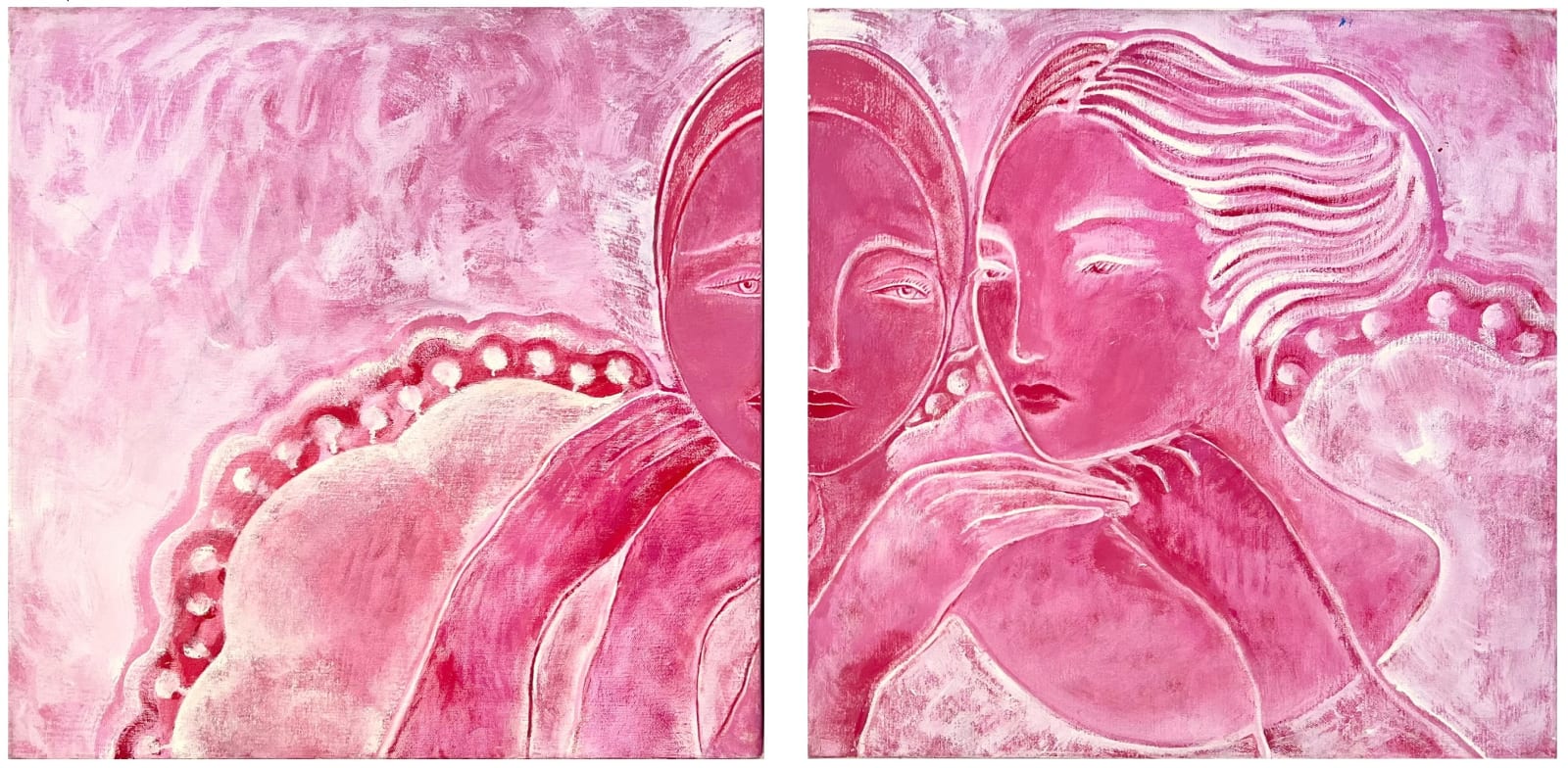 Sofia Cacciapaglia (Italy), Gaze: Pink (Diptych), 2018