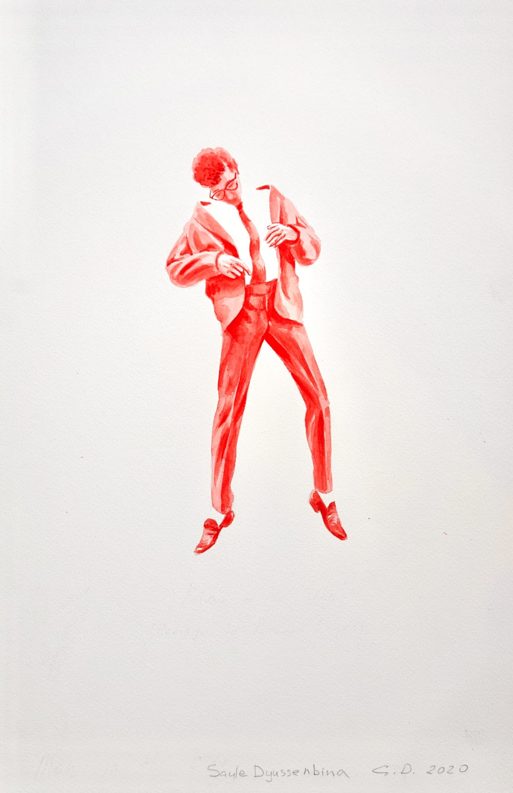 Saule Dyussenbina (Kazakhstan), Homage to Robert Longo: Men in the Cities (1980) 3, 2020