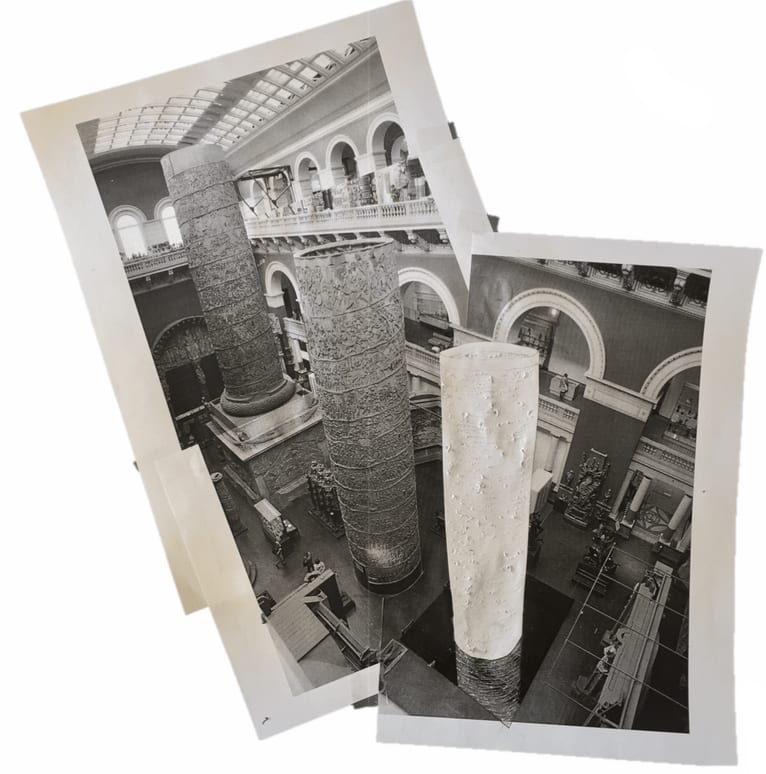 Jorge Otero-Pailos (Spain/US), The Ethics of Dust, Trajan's Column, Preparatory Collage 1, 2014