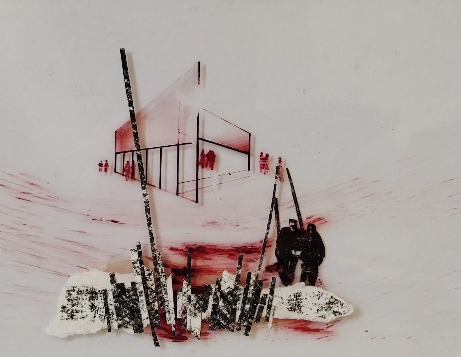 Parisima Bahrami, Silent isolation beyond the bars, 2022