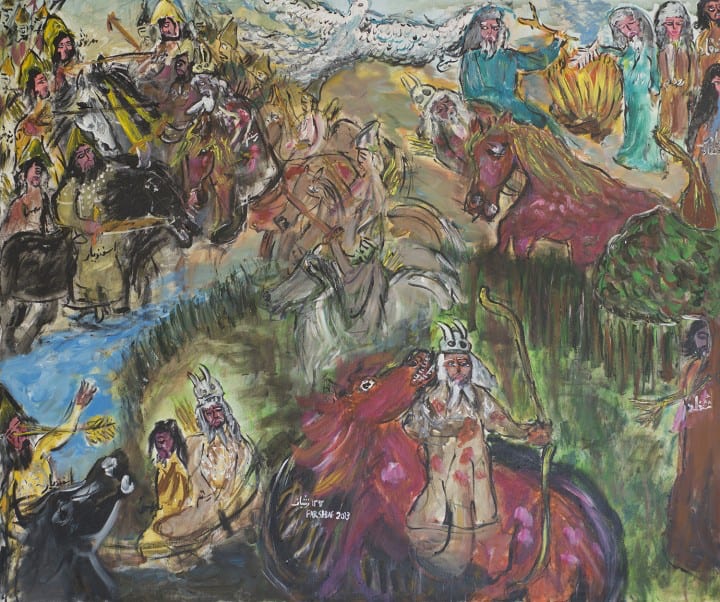 Jabbar Farshbaf, The death of Rostam and Esfandiar, 2013
