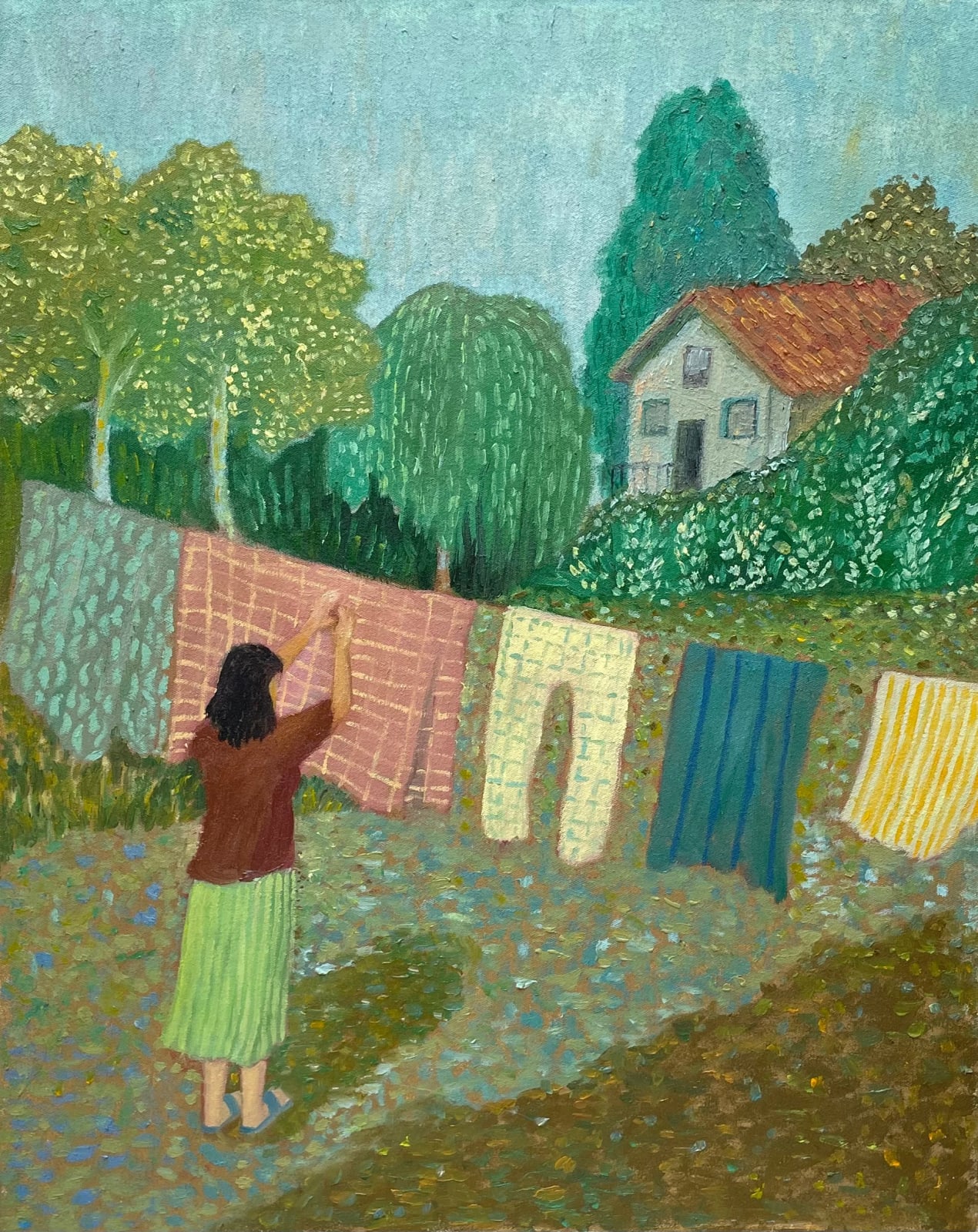 Narges Saderi, The stillness within a summer afternoon dream, 2024