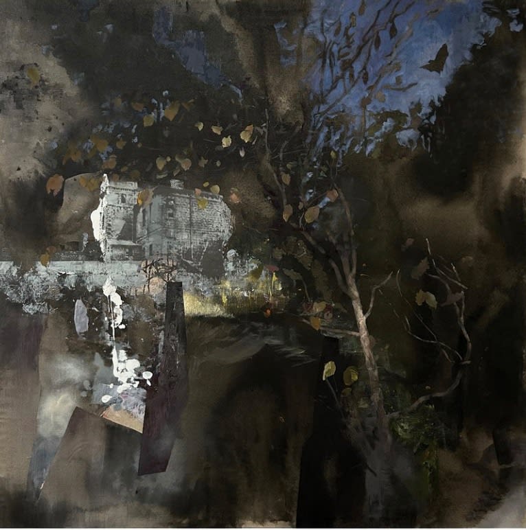 Greg Creek, Ha Ha-Theatre painting (triptych), 2023