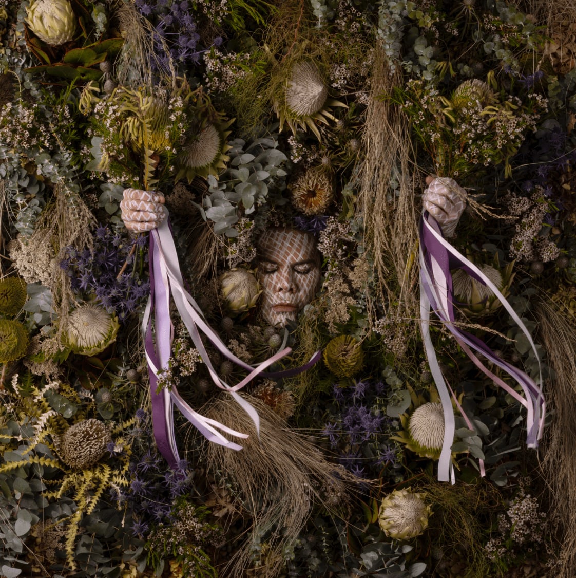 Christian Thompson AO, The Shortest Day (Flower Wall), 2024 Sarah