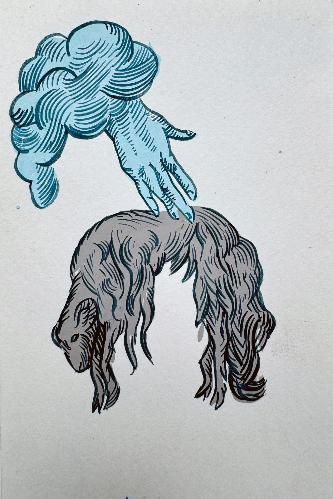 Sharon Goodwin, Blood feather stone, 2024