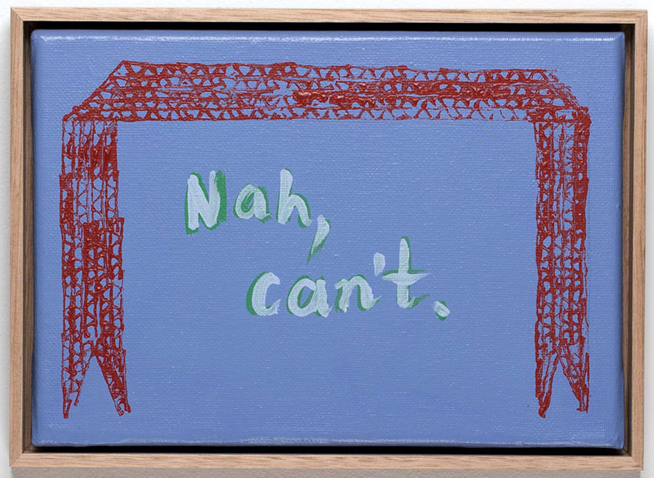 Nadine Christensen, Untitled (purple background), 2017