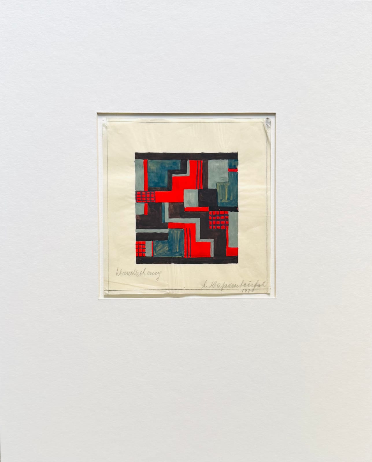 Annemarie Scherer H., Entwurf für Wandbehang / Design for wall hanging, 1930