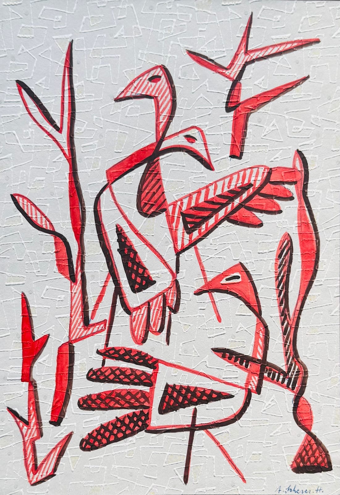 Annemarie Scherer H., Textil Entwurf/ Textile Design, 1940
