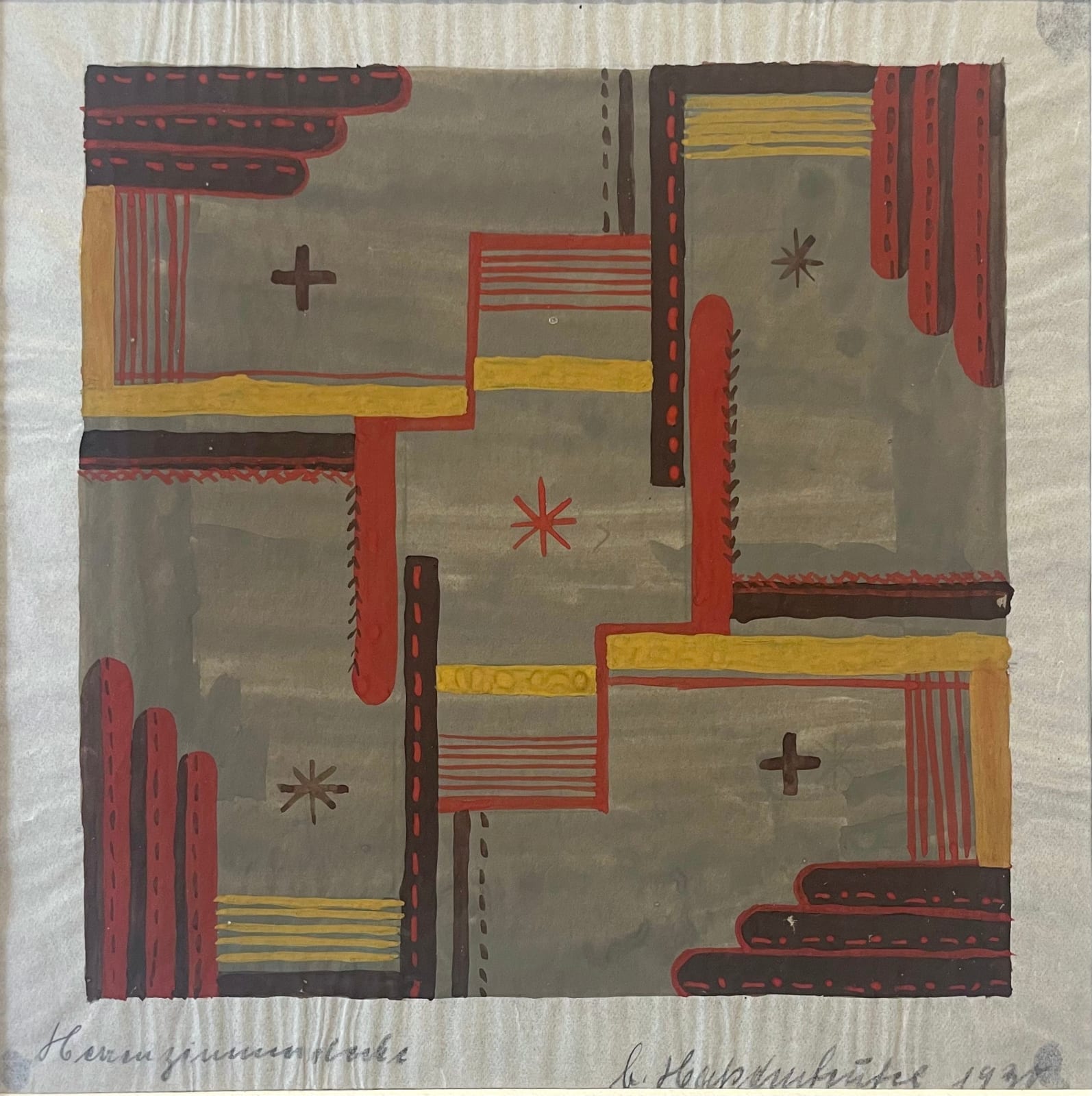 Annemarie Scherer H., Entwurf für Herrenzimmerdecke/ Gentlemen's room blanket, 1930