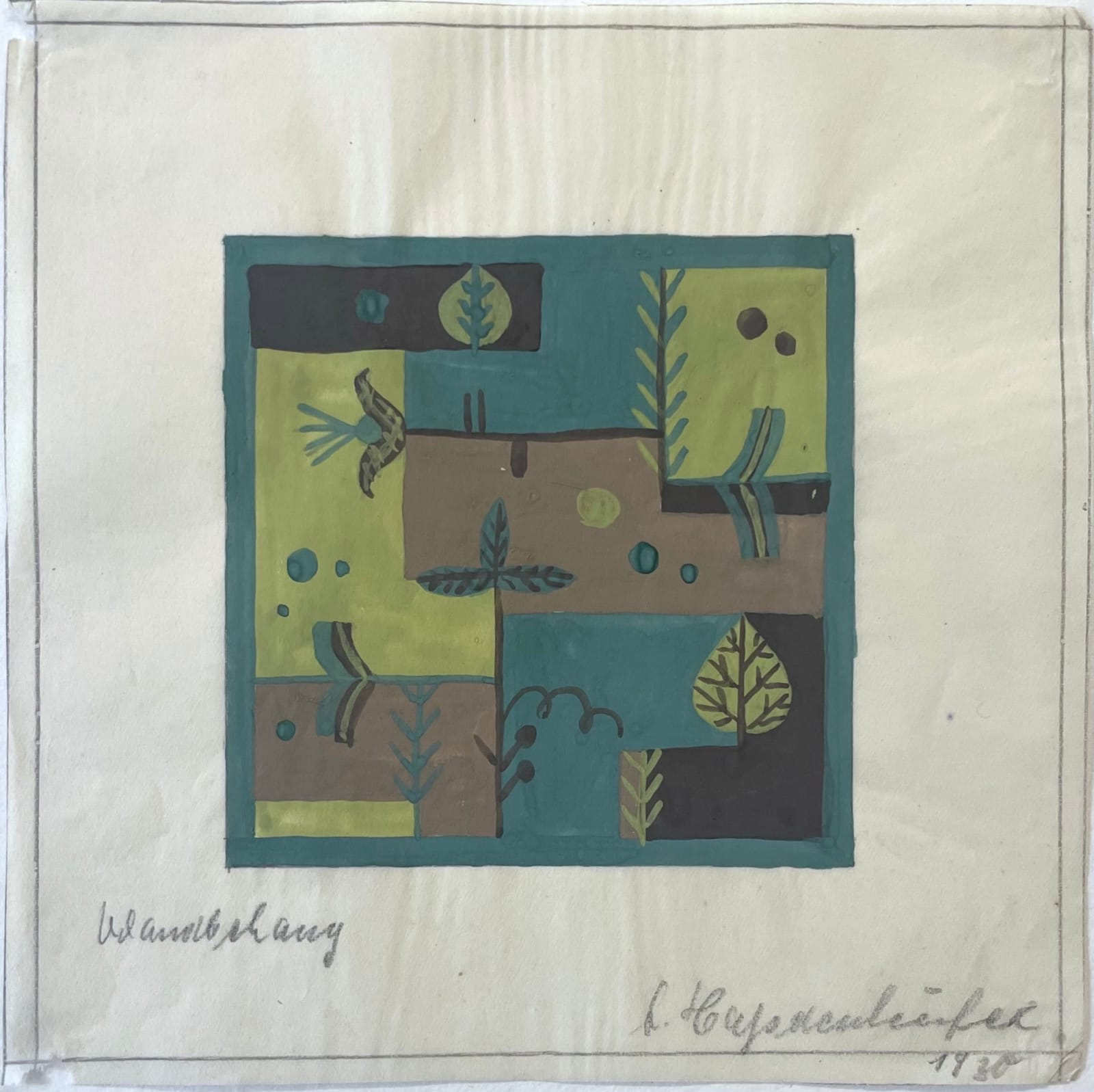 Annemarie Scherer H., Entwurf für Wandbehang / Design for wall hanging, 1930