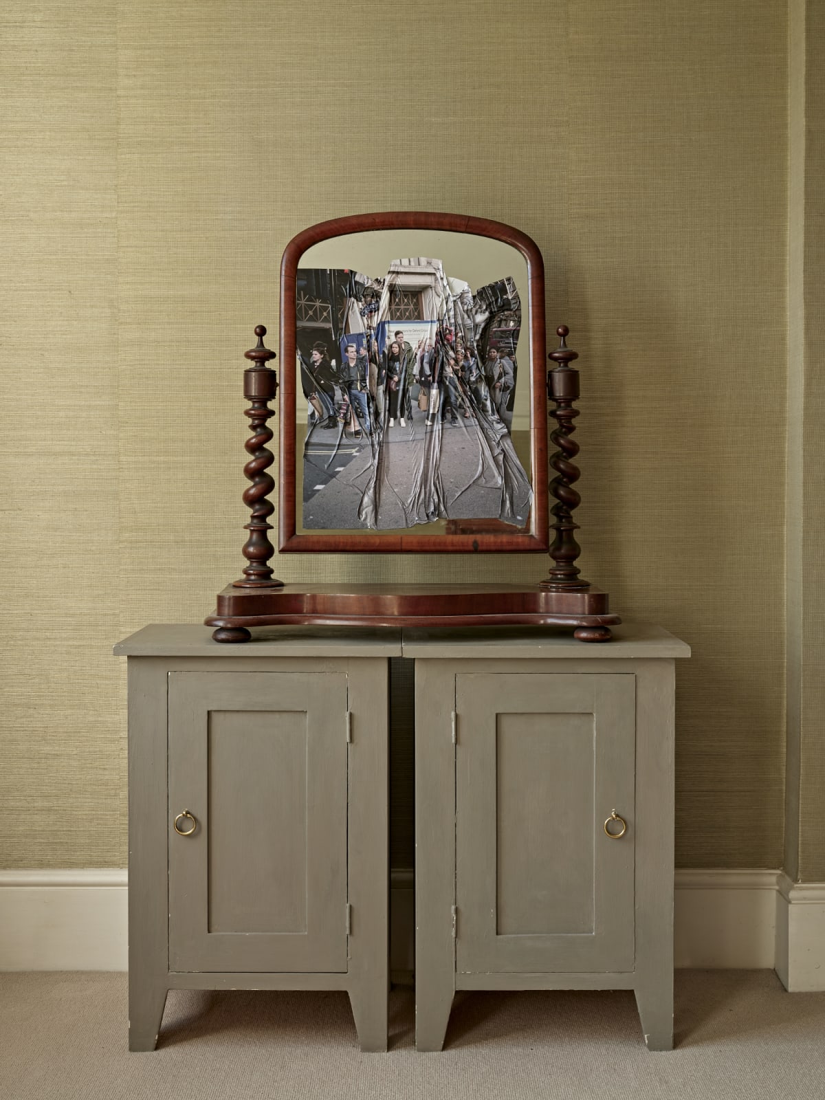 Alex Fakso, Self Portrait with Crowd , 2020