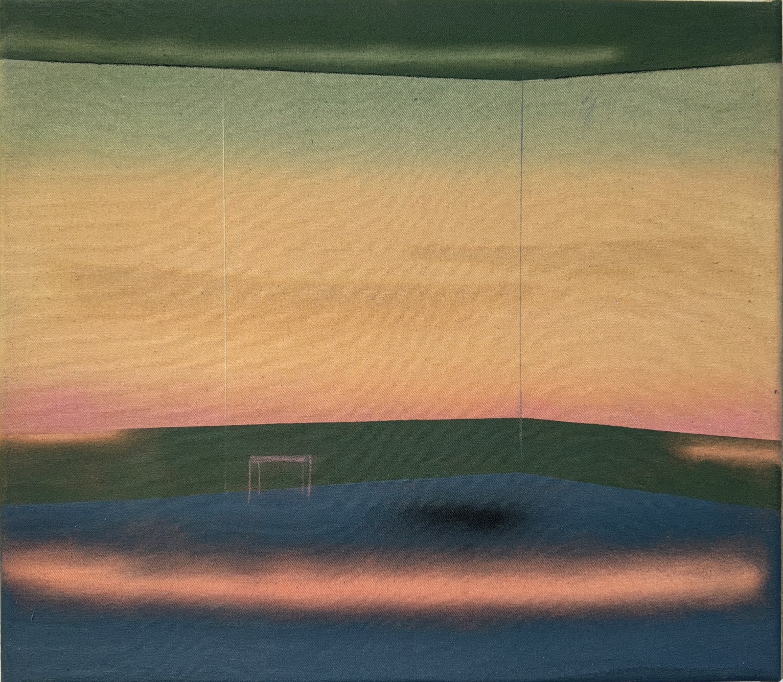Seven Hills 50, 35x40cm, acrylic_chalk_oil on canvas, 2024