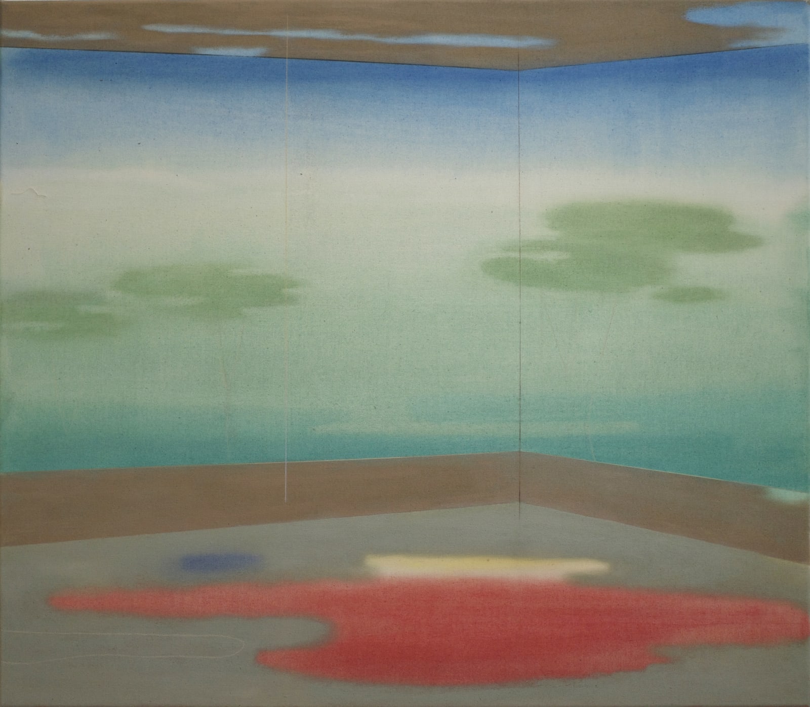 room with a view 2, 68x78cm, acrylic_chalk on canvas, 2023