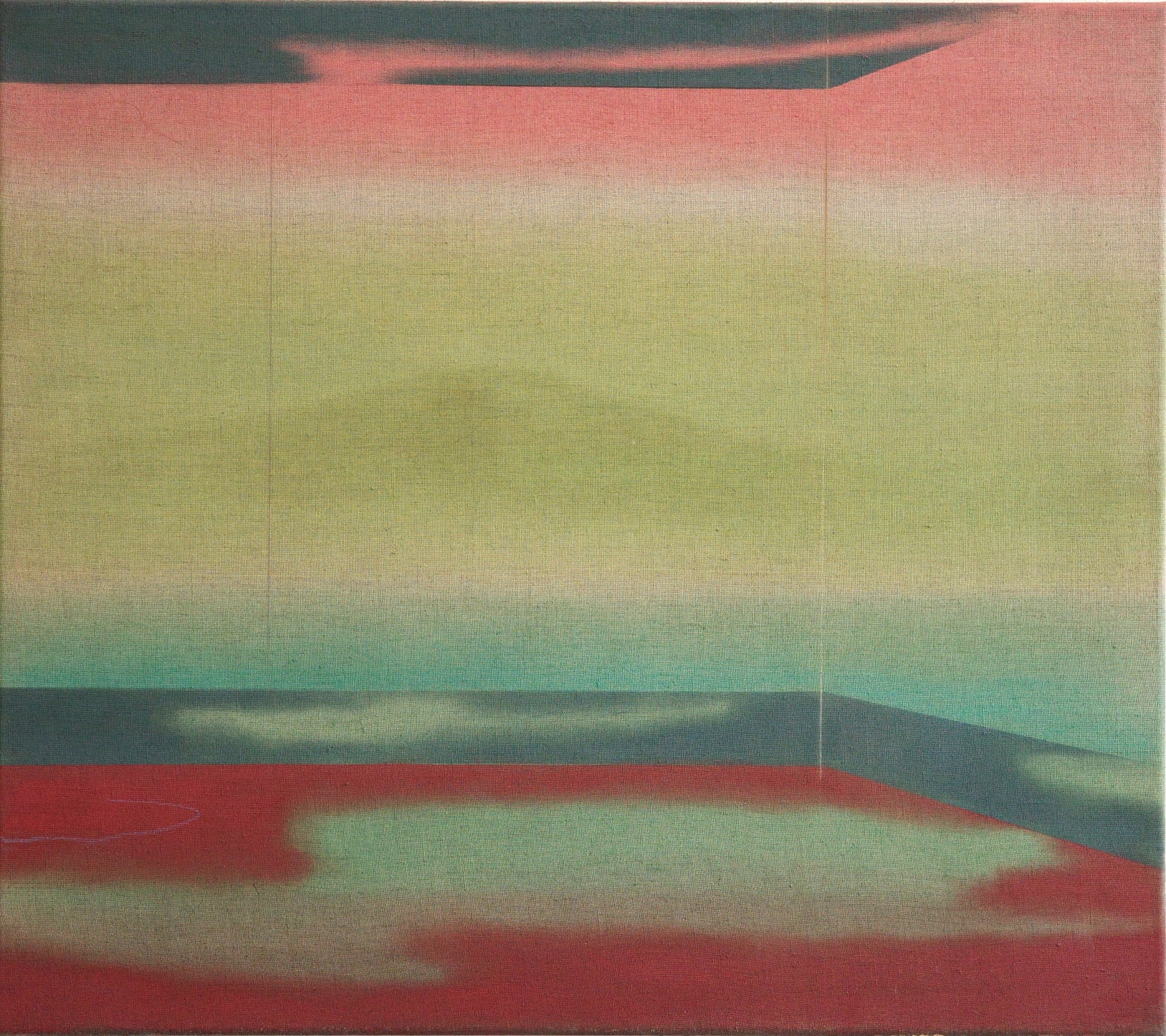 room with a view 25, 53x60cm, acrylic_chalk on linen, 2023, 5100 euro