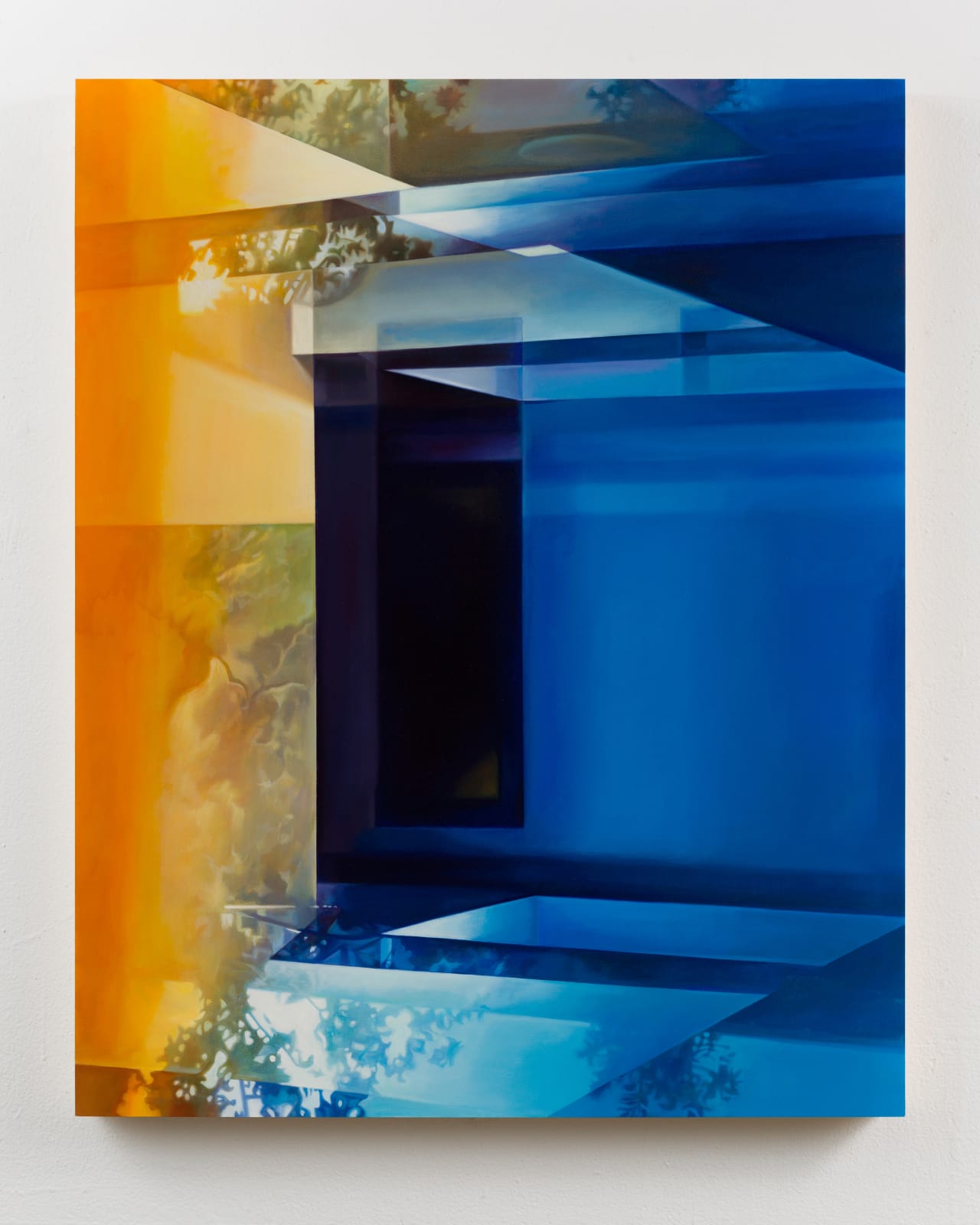 Patti Oleon, LA Apartment Lobby Yellow and Blue
