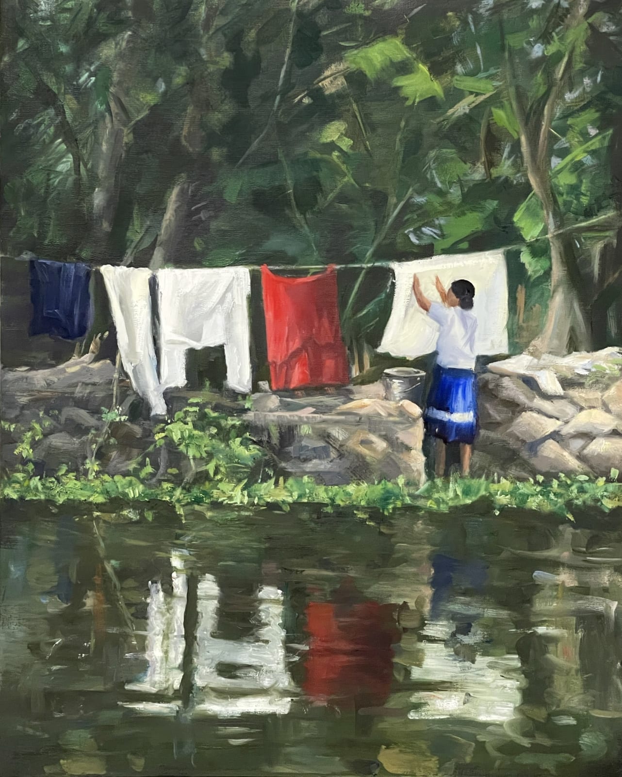 Fresh Paint 2024, Punam Rikhy "Laundry Day"