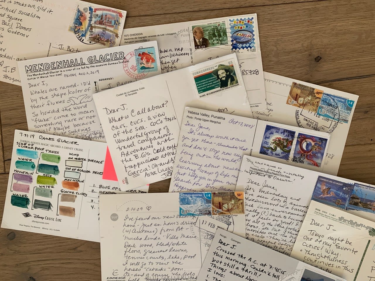 Jane Barton, Written Postcards