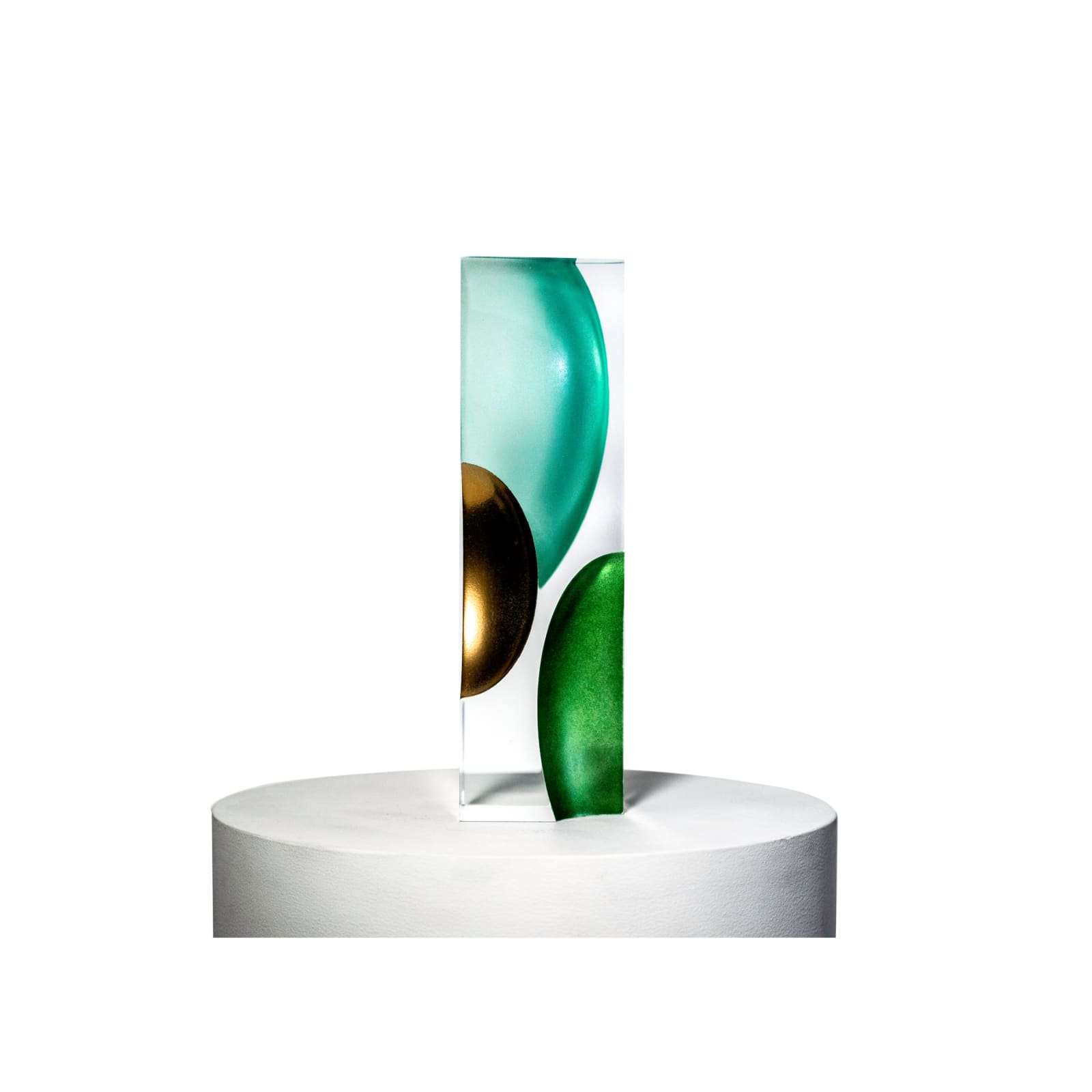 Heidi Melamed, Mythical Totem: Green and Gold, 2019